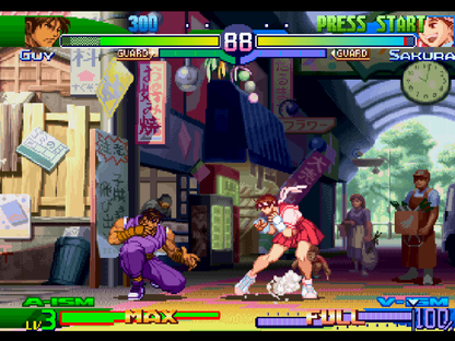 Gameplay of 'Street Fighter Alpha 3' for Playstation 1 (PS1) video game