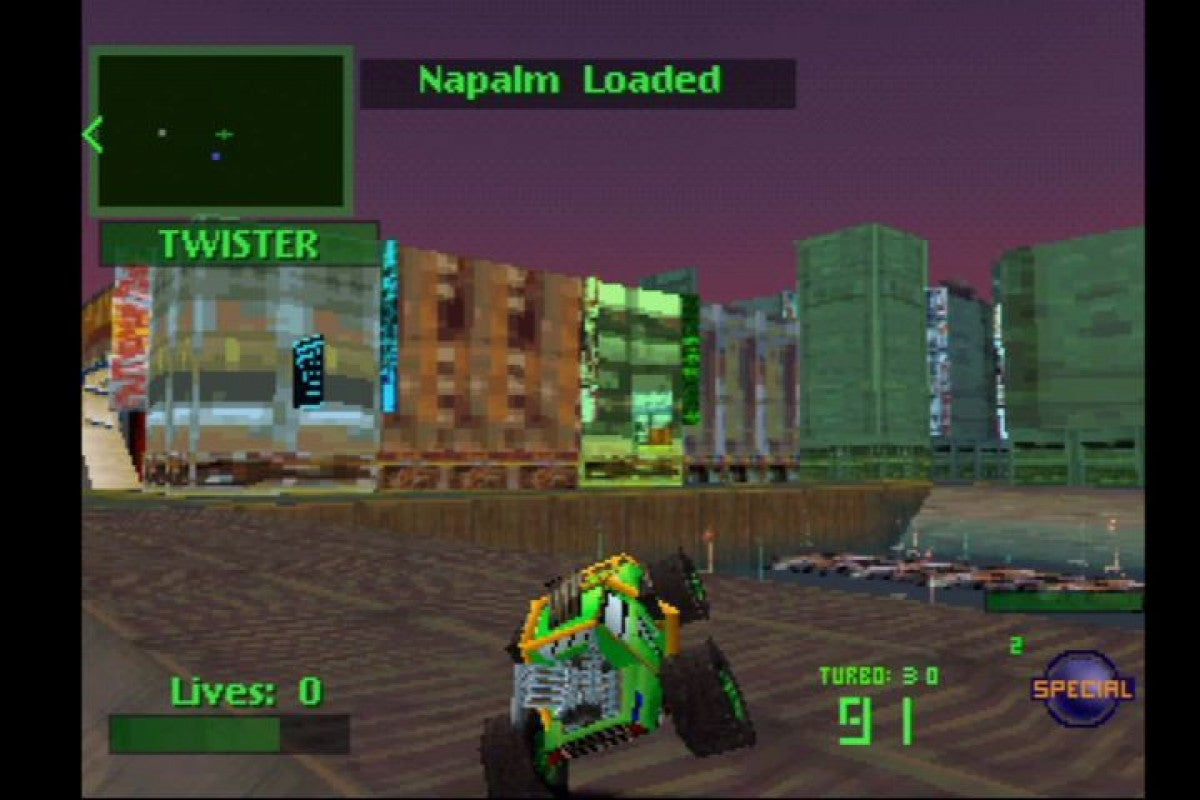 Twisted Metal 2 retro vehicular combat action game for PlayStation 1 (PS1) gameplay
