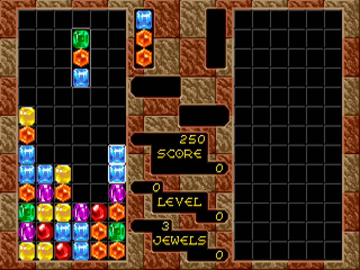 Columns gameplay for Sega Genesis (GEN) video game