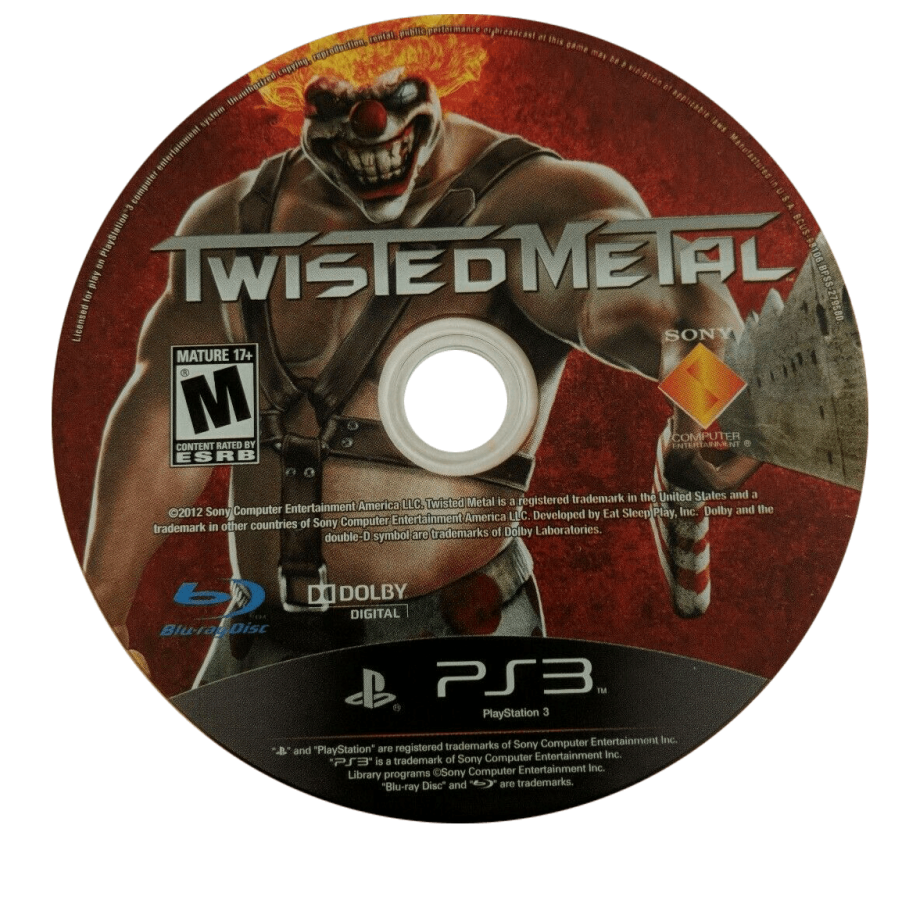Twisted Metal disc for PlayStation 3 (PS3) video game