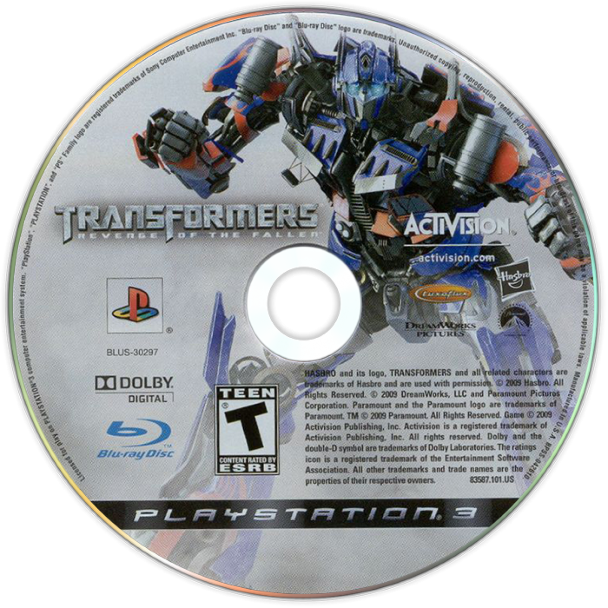 Transformers Revenge of the Fallen PlayStation 3 PS3 retro video game action adventure featuring Autobots and Decepticons intense robot combat transforming vehicle gameplay explosive missions Transformers movie based action PlayStation 3 gaming experience collectible game collection appeal disc