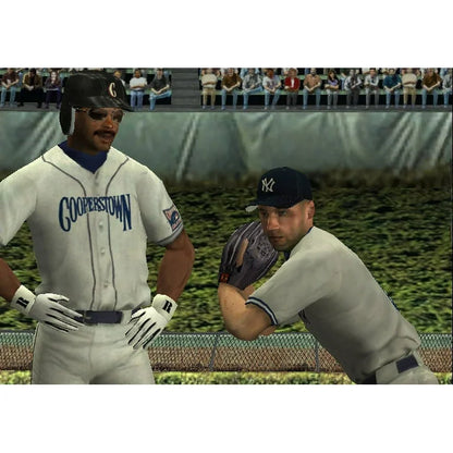 All-Star Baseball 2003 gameplay for GameCube game featuring realistic baseball simulation gameplay and official MLB teams  