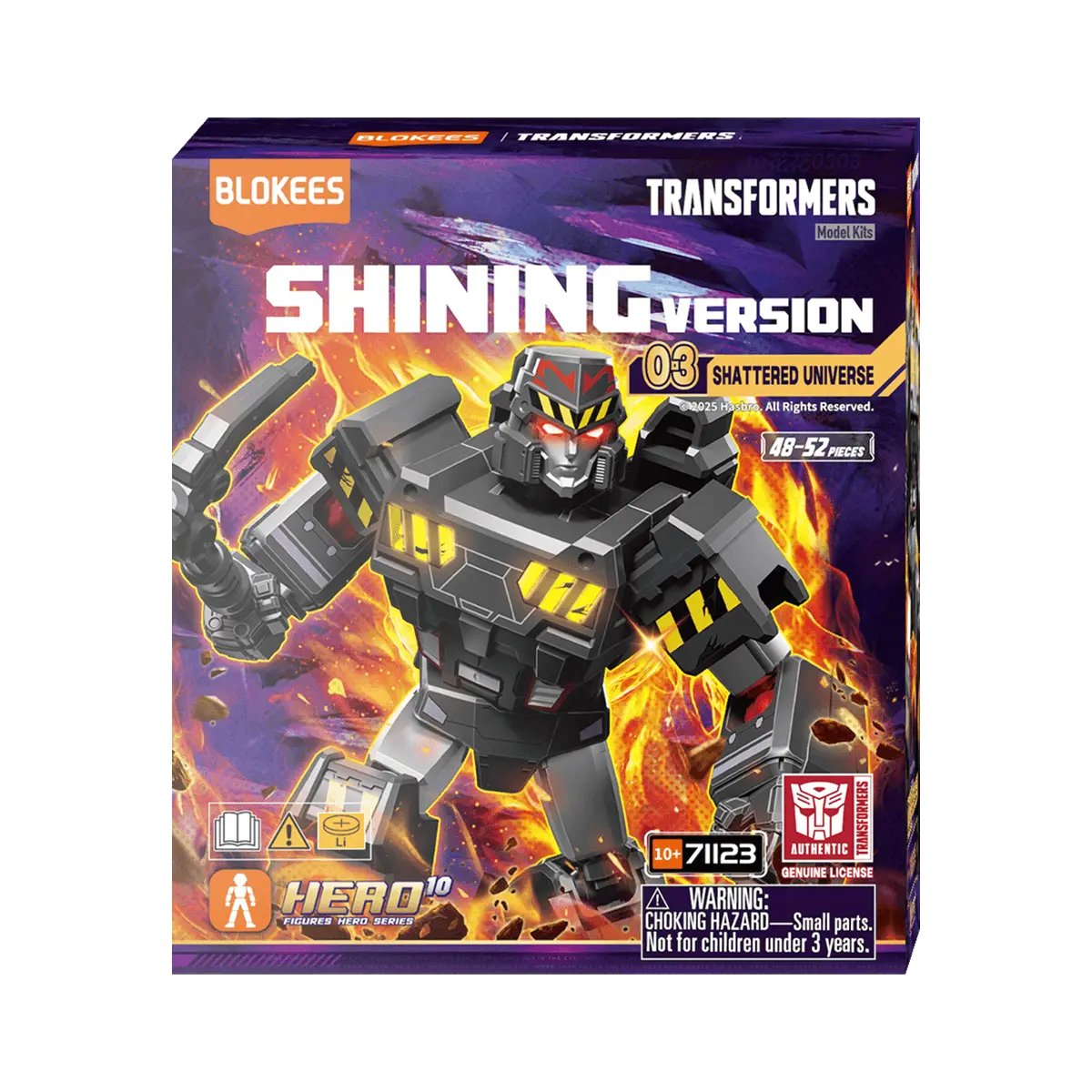 Blokees Transformers 4 inch Shining Version 03 Shattered Universe (71123) Blind Box 6-Pieces Set 0425 Collectible Figures Autobot Decepticon