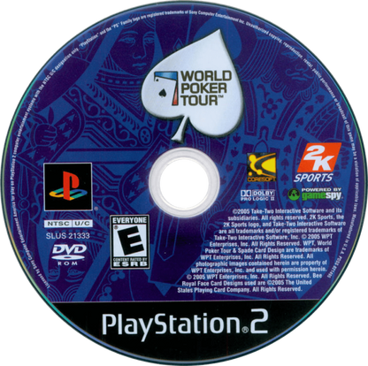 World Poker Tour – PlayStation 2 (PS2) video game disc, poker.
