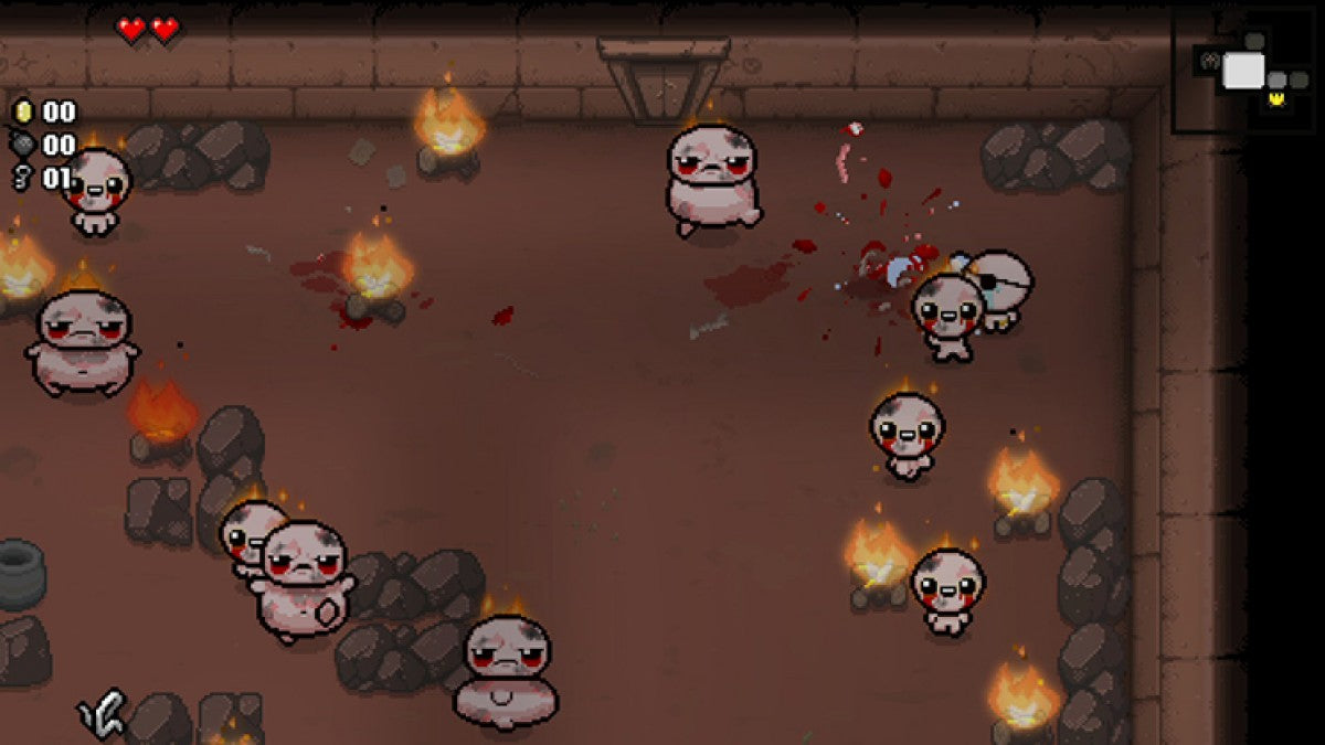 The Binding of Isaac Afterbirth+ Nintendo Switch NS for roguelike action video game fans featuring dungeon crawling randomly generated levels twin stick shooting challenging enemies item collection character upgrades boss battles dark humor multiple playable characters and endless replayable gameplay collectible gaming appeal gameplay