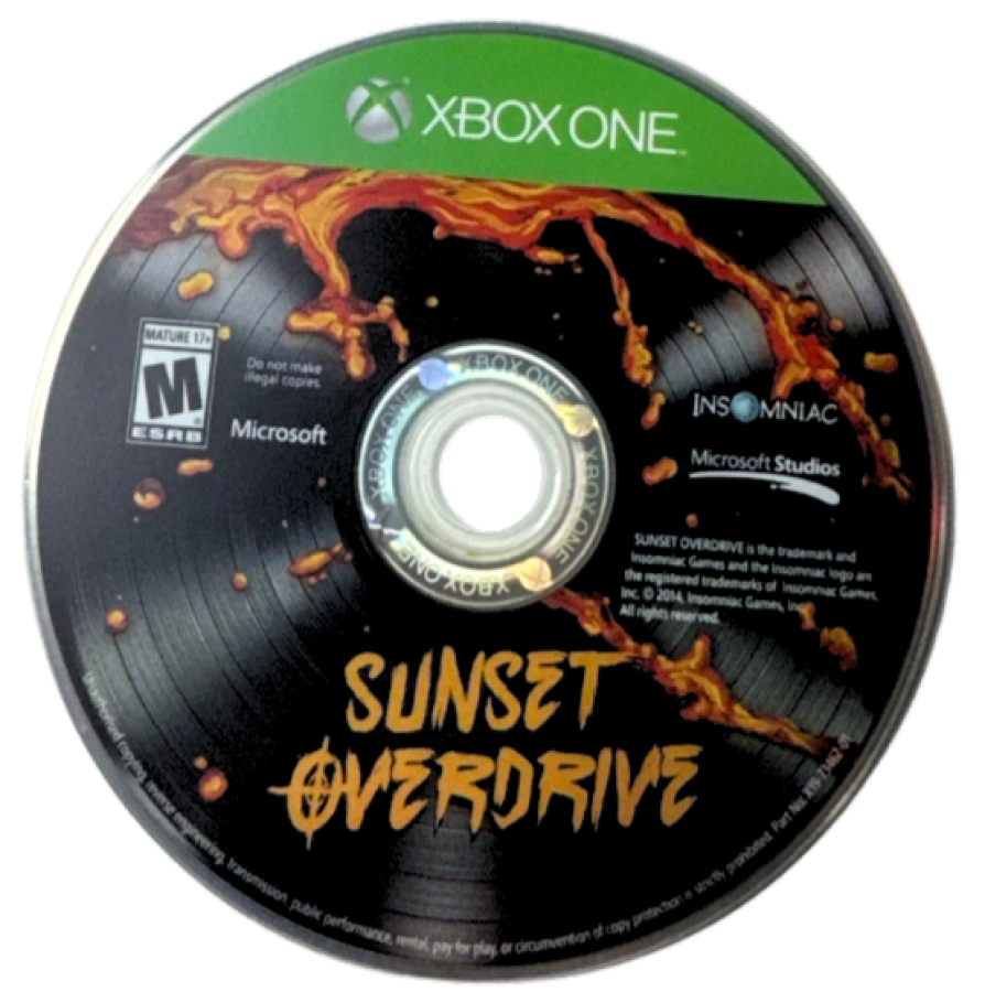 Sunset Overdrive – Xbox One (XONE) disc for open-world action-adventure shooter video game