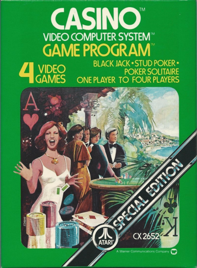 Casino: cover art for Atari 2600 (2600) video game 