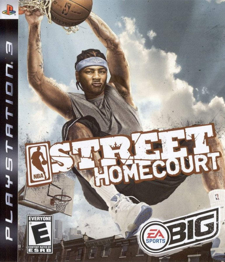 NBA Street: Homecourt for PlayStation 3 arcade basketball game EA Sports BIG featuring NBA legends trick moves street courts multiplayer modes over the top gameplay front cover 