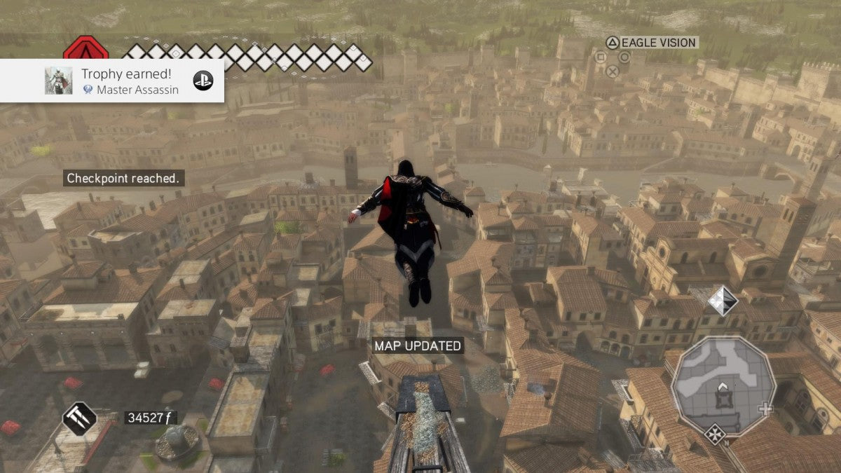 Assassin's Creed II Greatest Hits for PlayStation 3 (PS3) at Gamers INC, featuring the epic journey of Ezio Auditore during the Italian Renaissance with an expanded open world, lethal new hidden blade upgrades, and Leonardo da Vinci's inventions for the definitive assassin experience gameplay screenshot