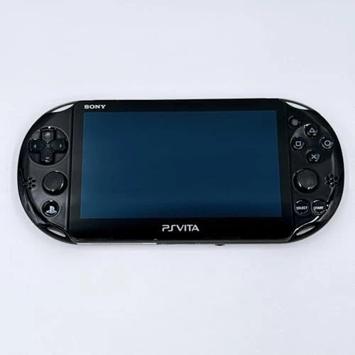 PS Vita 2000 console slim handheld gaming system Sony portable gaming device WiFi model touchscreen OLED replacement LCD lightweight rechargeable retro gaming console for PlayStation fans frront