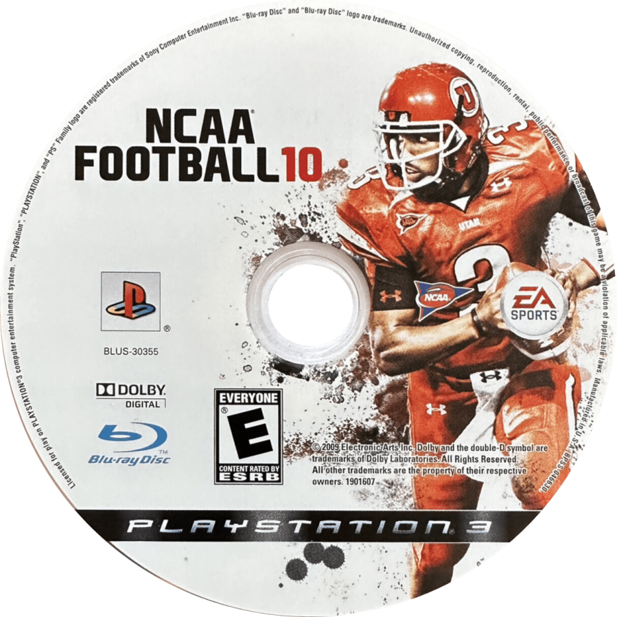 NCAA Football 10 disc for PlayStation 3 PS3 video game