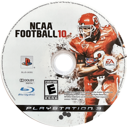 NCAA Football 10 disc for PlayStation 3 PS3 video game