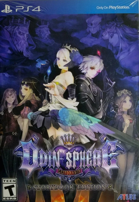 Odin Sphere Leifthrasir Storybook Edition retro PlayStation 4 video game featuring fantasy action RPG combat, side scrolling adventure, anime storytelling and mythological gameplay - cover