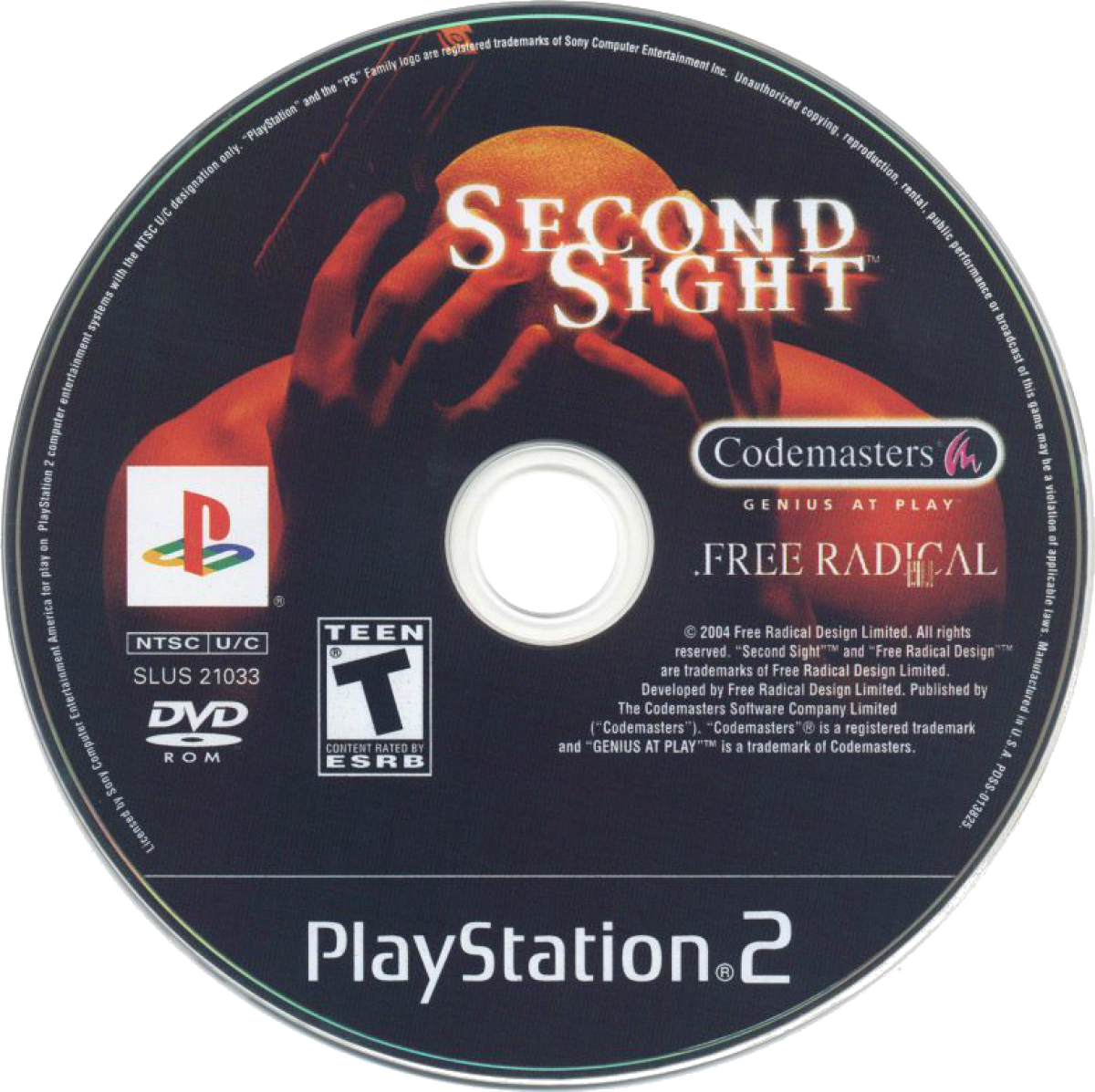 Second Sight PS2 Sony PlayStation 2 action adventure game psychological thriller psychic powers telekinesis stealth combat third person shooting time manipulation story driven sci fi conspiracy gameplay retro gaming PlayStation 2 software video game title disc