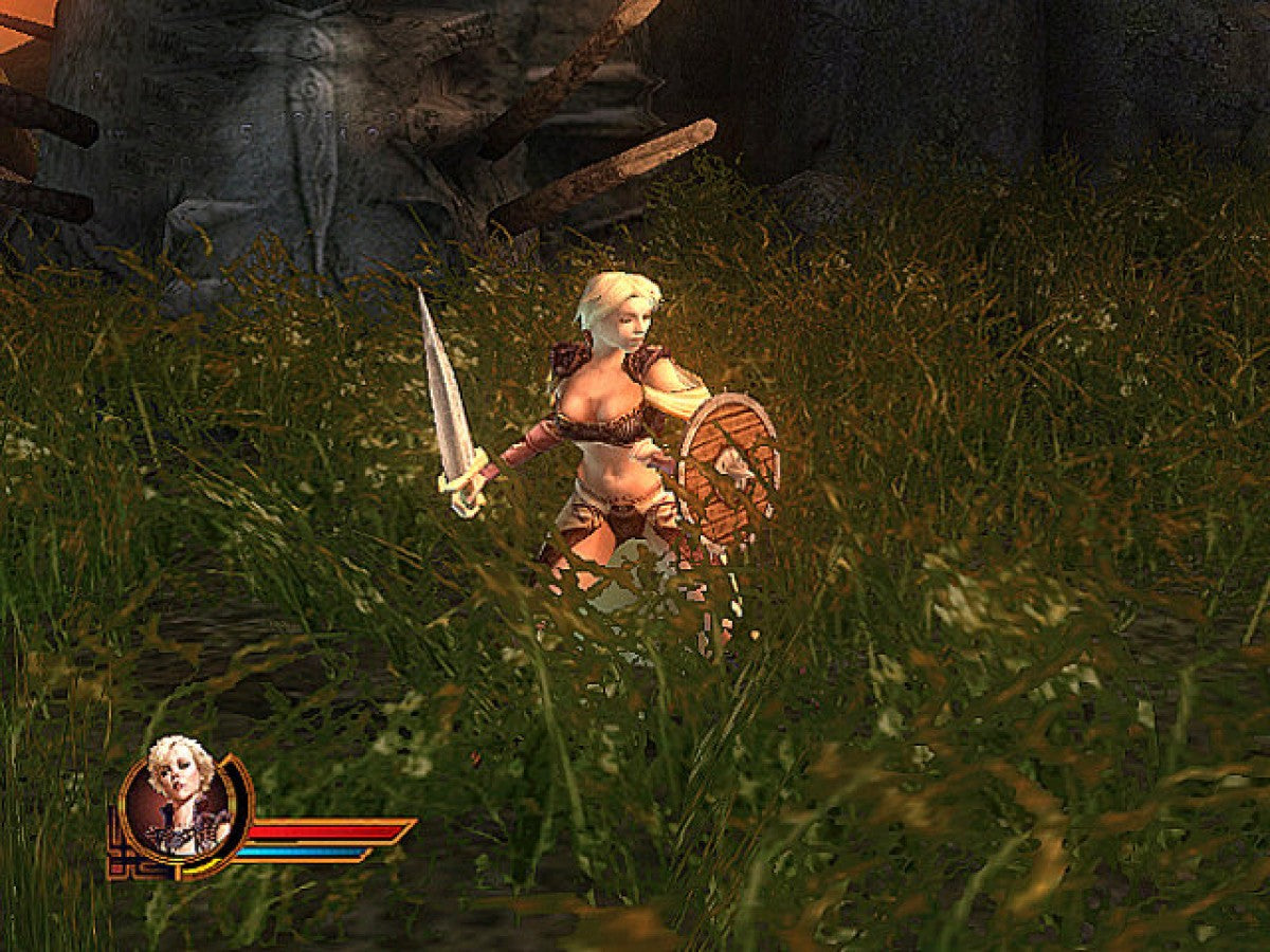 Gauntlet: Seven Sorrows gameplay for PlayStation 2 (PS2) dark fantasy action RPG hack-and-slash video game