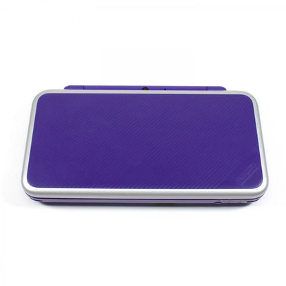 New Nintendo 2DS XL Purple inspired design featuring handheld gaming console aesthetic sleek clamshell design dual screen portable system vibrant purple finish Nintendo gaming hardware modern retro collection presentation