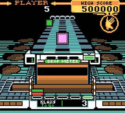 Klax Game Boy Color puzzle video game gameplay