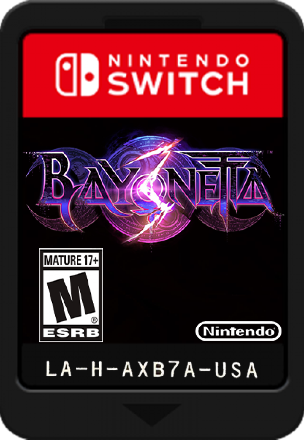 Bayonetta 3 Nintendo Switch game featuring fast-paced witch combat and cinematic action gameplay cartridge