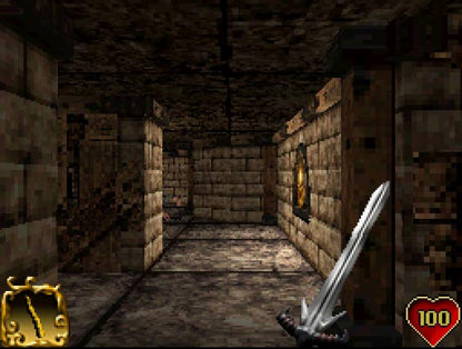 Orcs & Elves game for the Nintendo DS featuring first person dungeon crawling RPG gameplay with turn based combat fantasy environments and story driven quests as a lone hero battling monsters gameplay