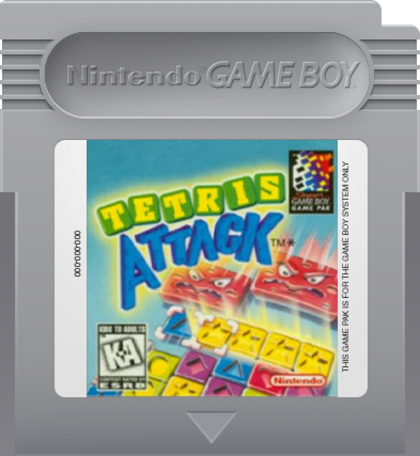 Tetris Attack Nintendo Game Boy GB for puzzle retro video game fans featuring fast paced tile matching strategic gameplay colorful character themes challenging puzzle levels addictive arcade action classic handheld gaming collectible gaming appeal front cartridge
