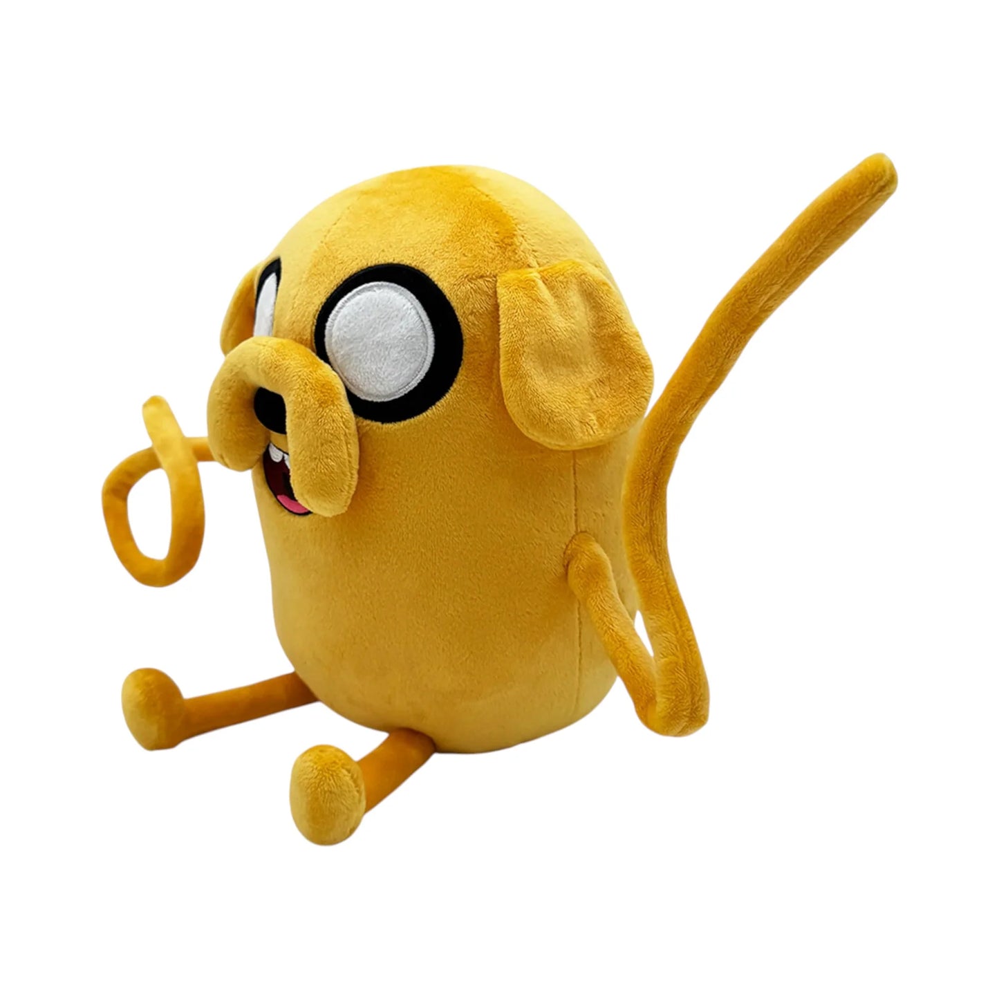 Jake 9 Inch Plush collectible Adventure Time character plush featuring Jake the Dog soft plush construction detailed character styling 9 inch size huggable collectible display item animated series merchandise and pop culture collectible appeal right side