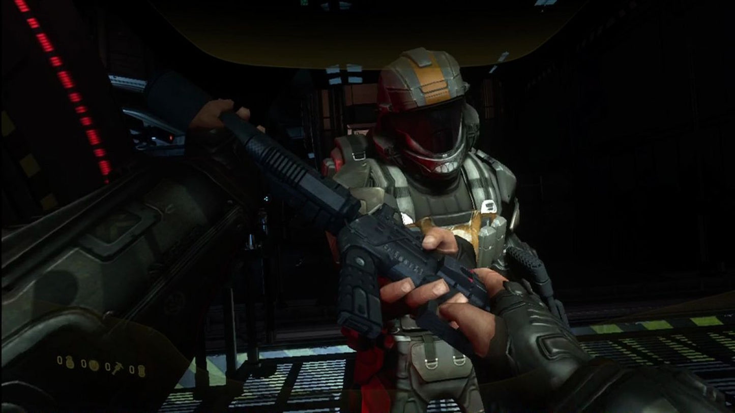 Halo 3: ODST gameplay for Xbox 360 (X360) sci-fi first-person shooter video game