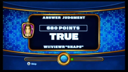 Truth or Lies gameplay for Nintendo Wii (Wii) featuring party quiz gameplay with a microphone, asking revealing questions and testing honesty in group challenges.