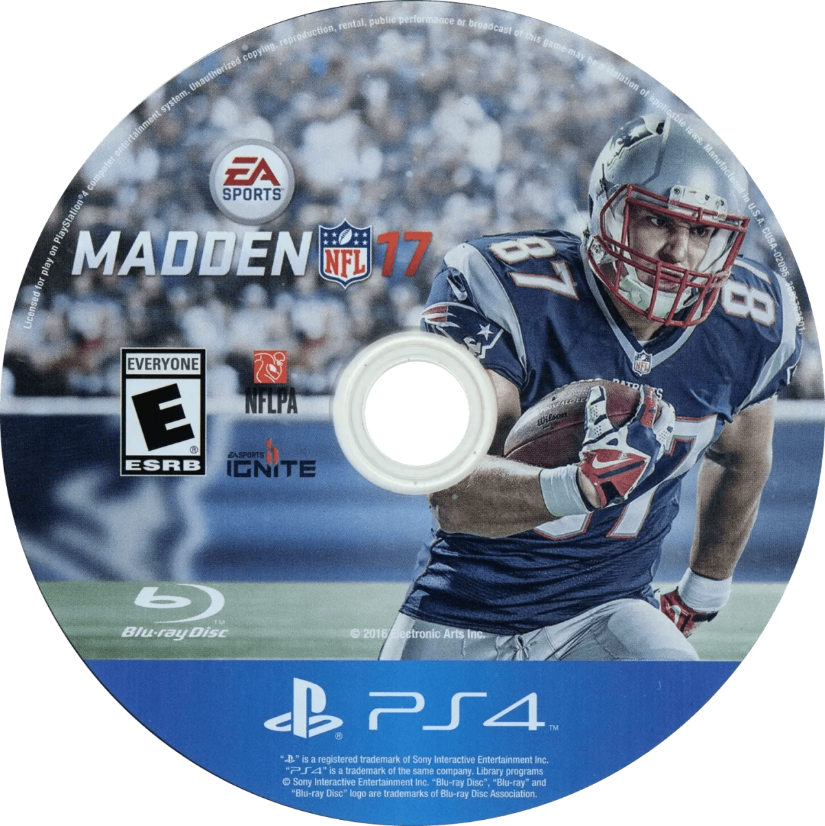 Madden NFL 17 – PlayStation 4 (PS4) video game disc, American football sports game.