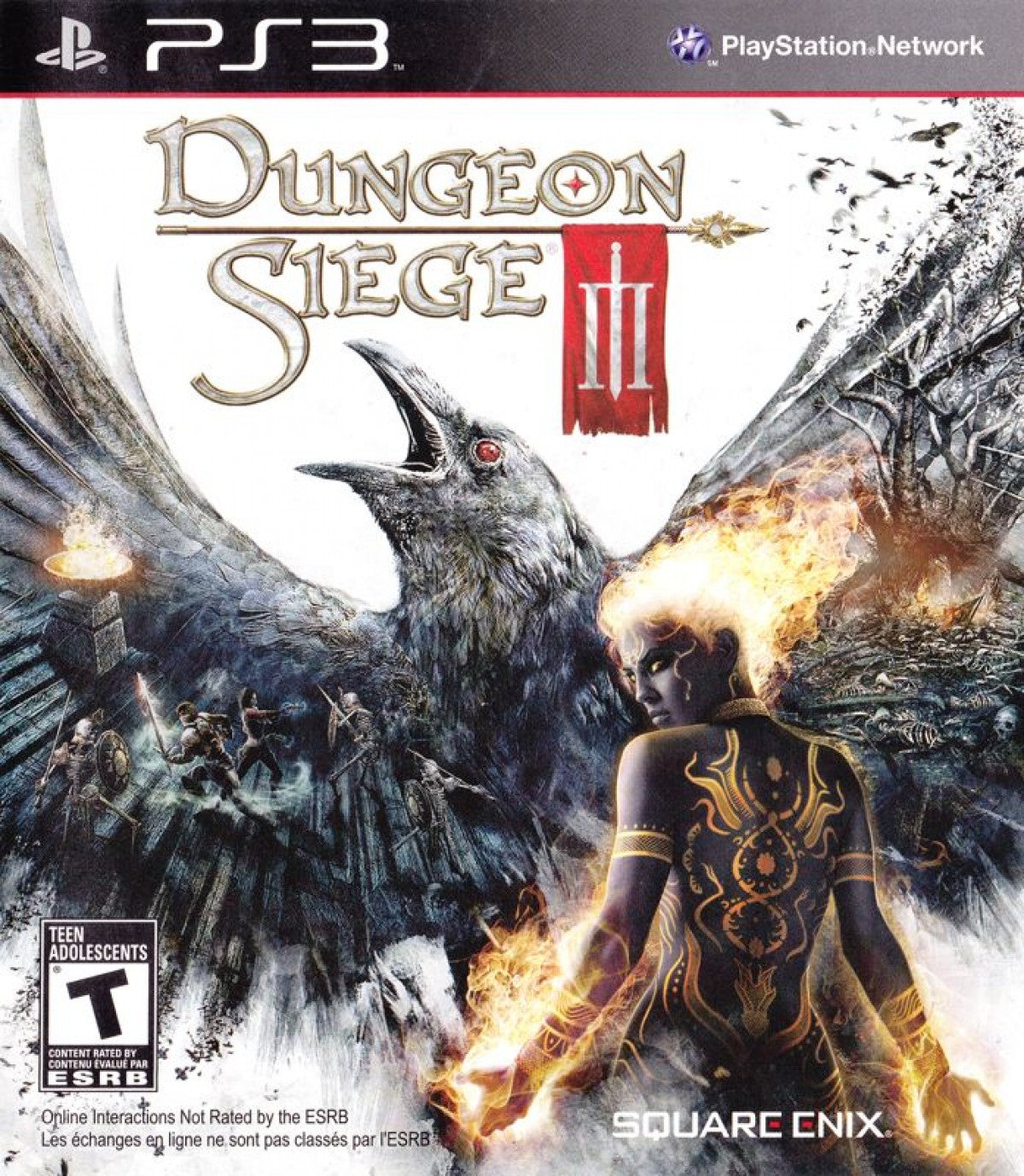 Dungeon Siege III PlayStation 3 PS3 video game featuring action role playing gameplay fantasy adventure dungeon exploration real time combat character classes weapon upgrades magical abilities enemy battles quests and classic PlayStation 3 gameplay retro video game collection collectible gaming appeal cover art