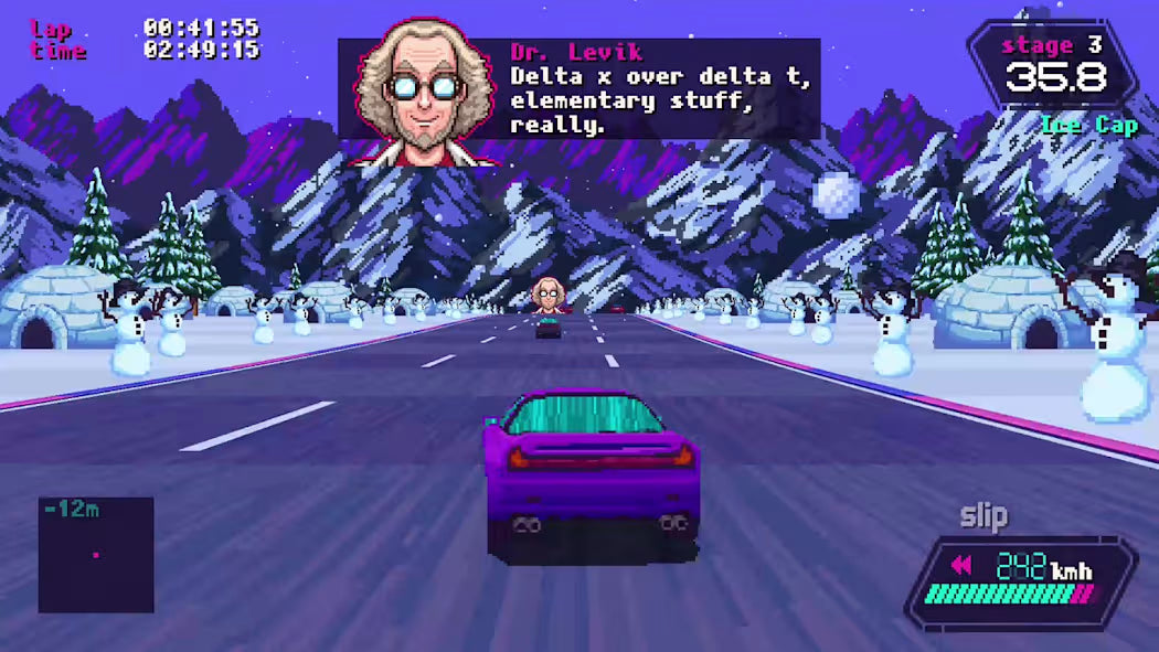 Slipstream Deluxe Edition Nintendo Switch arcade racing game OutRun style pseudo 3D sprite scaling drift mechanics branching paths multiplayer split screen synthwave soundtrack Deluxe case gameplay