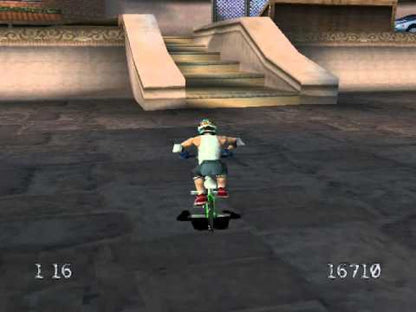 Dave Mirra Freestyle BMX Greatest Hits PlayStation 1 PS1 for retro video game enthusiasts featuring extreme sports gameplay freestyle BMX biking trick based challenges skatepark and street course competitions arcade style riding mechanics multiplayer action and collectible gaming appeal gameplay  