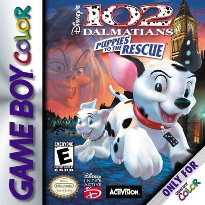 Disney's 102 Dalmatians: Puppies to the Rescue cover art for Game Boy Color (GBC) video game
