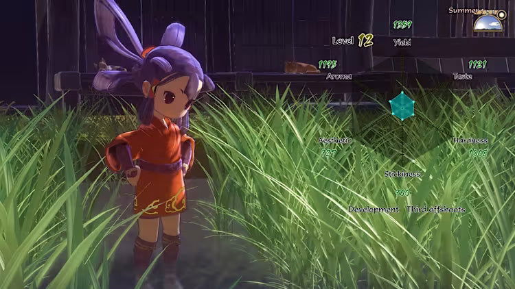 Sakuna Of Rice and Ruin for Nintendo Switch action platformer and farming simulation game featuring side scrolling combat rice cultivation mechanics Japanese mythology setting and adventure gameplay