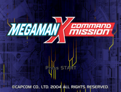 Mega Man X Command Mission PS2 PlayStation 2 JRPG role playing game retro video game title screen