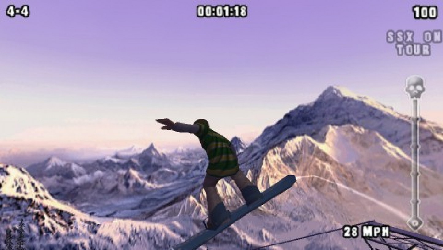 SSX On Tour gameplay for PlayStation Portable (PSP) snowboarding sports game