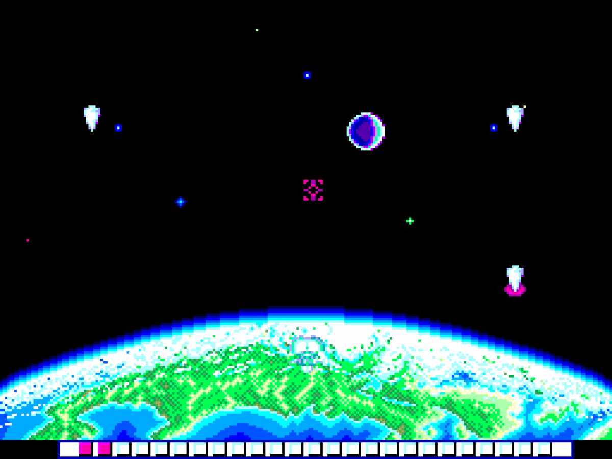 Global Defense Sega Master System SMS for arcade shooting strategy video game fans featuring futuristic defense gameplay enemy invasions missile targeting strategic combat multiple stages power ups challenging missions and classic Sega Master System gameplay collectible retro gaming appeal gameplay