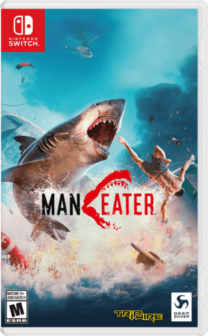 Maneater – Nintendo Switch (NS) cover art for video game for NS