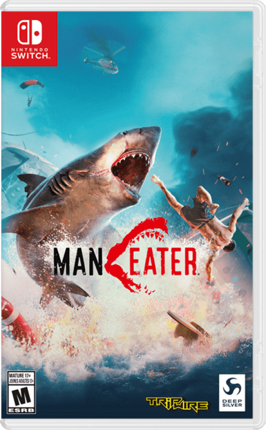 Maneater – Nintendo Switch (NS) cover art for video game for NS