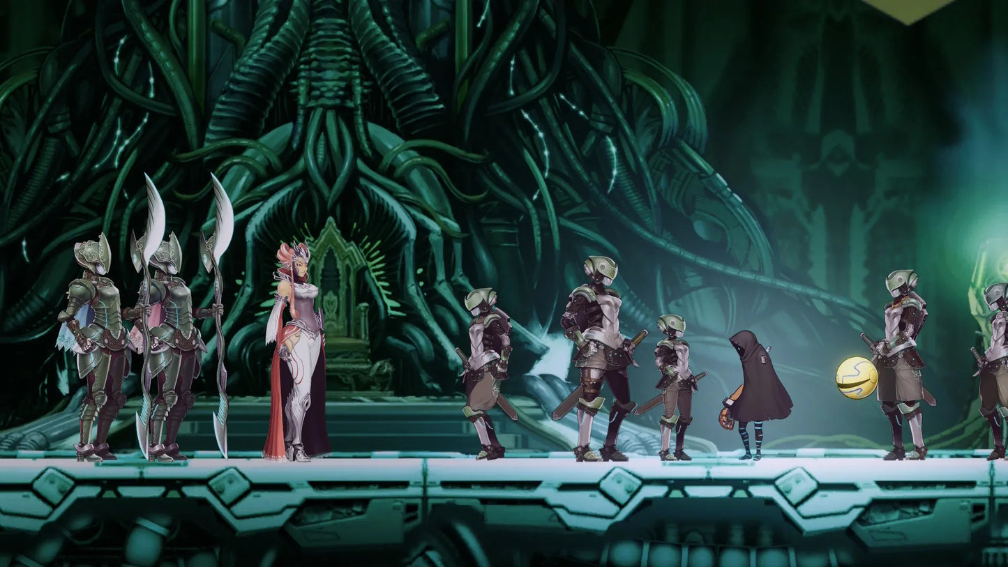 Shadow Labyrinth Nintendo Switch inspired design featuring dark sci fi action adventure aesthetic mysterious maze exploration atmospheric environments challenging combat futuristic secrets immersive platforming gameplay cinematic survival journey presentation gameplay 