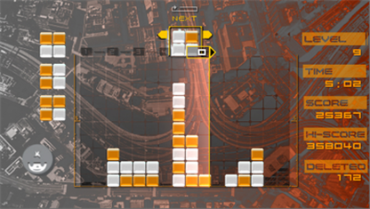Lumines gameplay for Playstation Portable video game. 