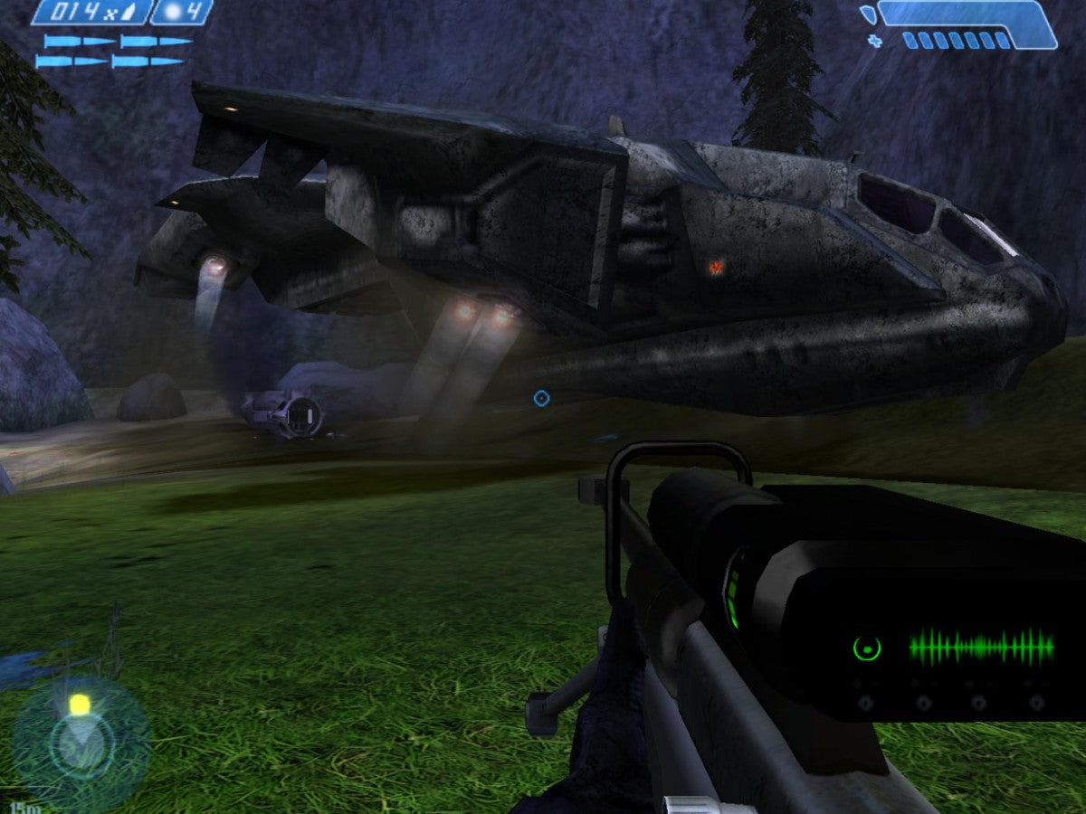 Halo: Combat Evolved [Game of the Year Edition] for Xbox (XBOX) featuring the iconic sci fi first person shooter with an epic campaign as Master Chief plus enhanced content in the GOTY release; battle the Covenant and Flood across varied missions with classic Xbox action and replayable multiplayer fun gameplay screenshot