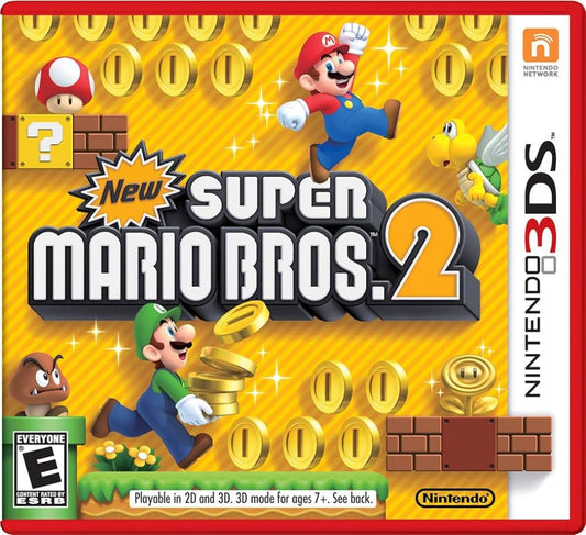 New Super Mario Bros. 2 cover art for Nintendo 3DS (3DS) video game