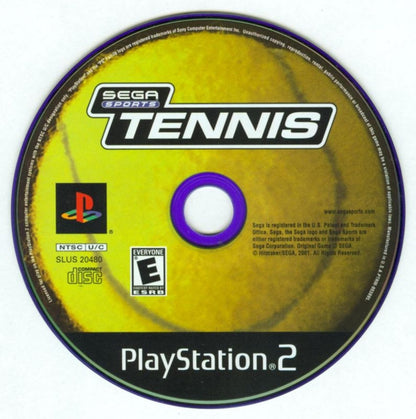 Sega Sports Tennis – PlayStation 2 (PS2) video game disc, sports game.