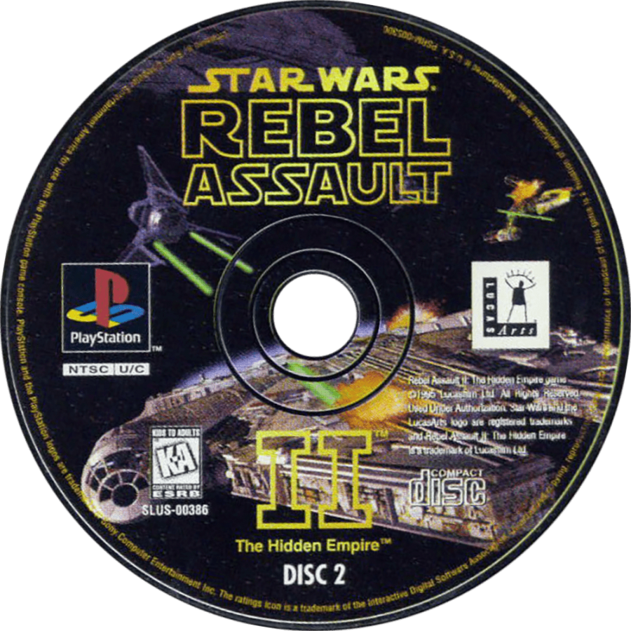 Star Wars: Rebel Assault II disc 2 for PlayStation 1 (PS1) rail shooter video game 