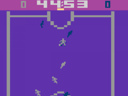 Football gameplay art for Atari 2600 video game 