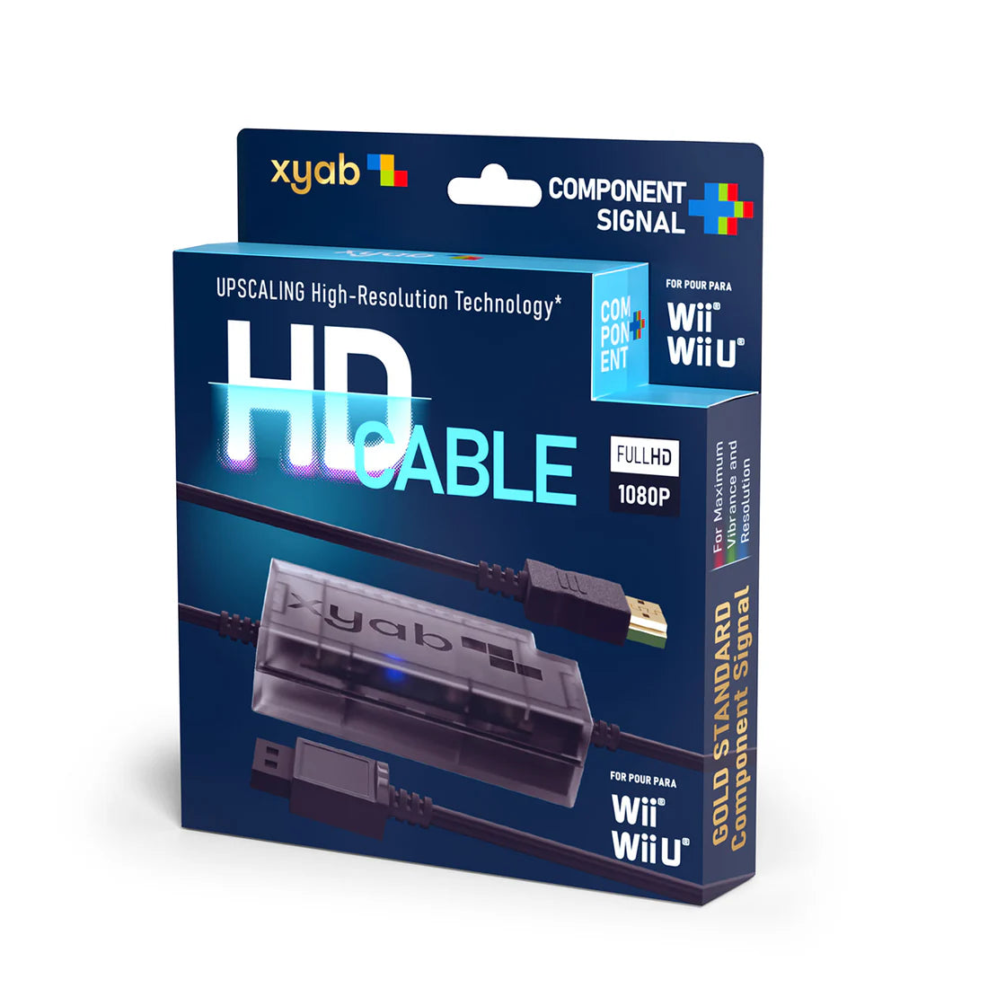 Component+ HD Link Cable for Wii and Wii U high definition video cable featuring plug and play HDMI upscaling component signal support crisp 1080p output and enhanced retro Nintendo console display quality
