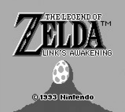 The Legend of Zelda: Link's Awakening Nintendo Game Boy GB for action adventure retro video game fans featuring epic exploration dungeon crawling puzzle solving sword combat memorable characters fantasy island adventure classic handheld gaming collectible gaming appeal title screen
