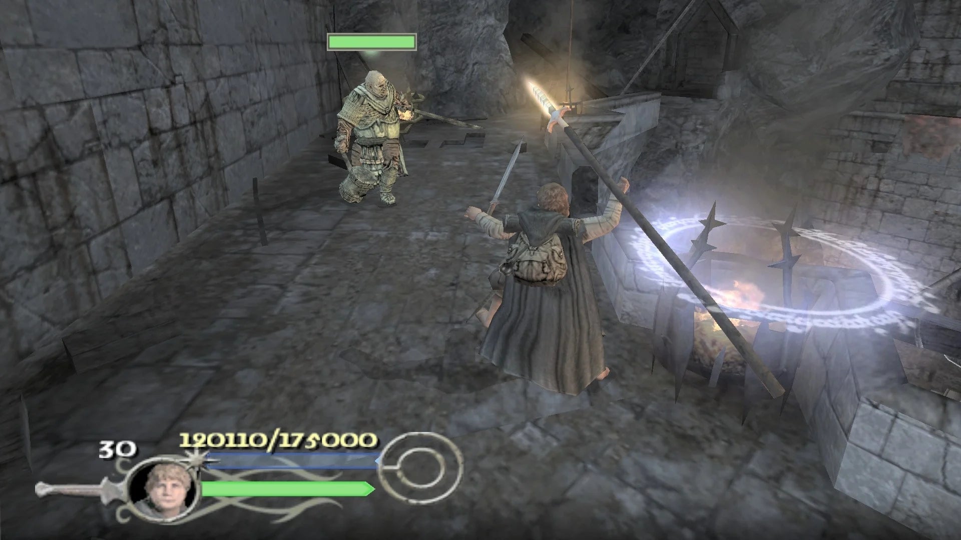 The Lord of the Rings The Two Towers Xbox inspired design featuring epic fantasy action adventure aesthetic Middle Earth warfare heroic battles against the forces of Mordor sword combat iconic fellowship characters cinematic Tolkien inspired gameplay presentation gameplay 
