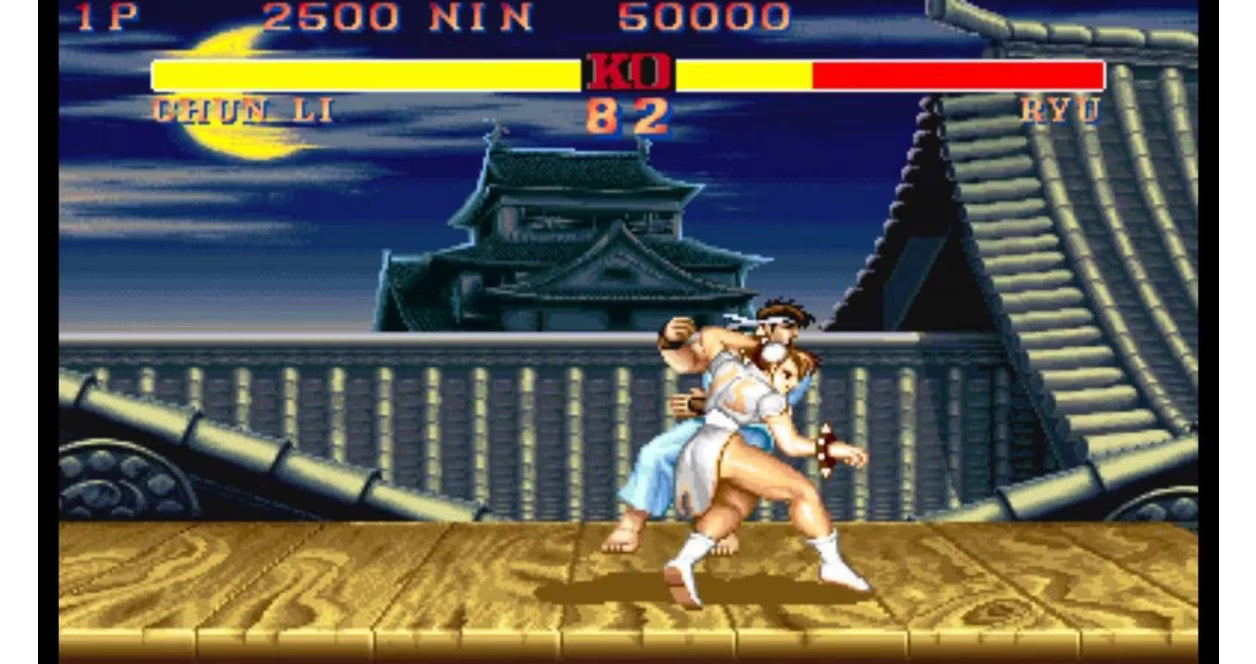 Street Fighter II Turbo for Super Nintendo fighting game featuring fast paced arcade battles classic Capcom characters versus mode special moves and competitive gameplay 