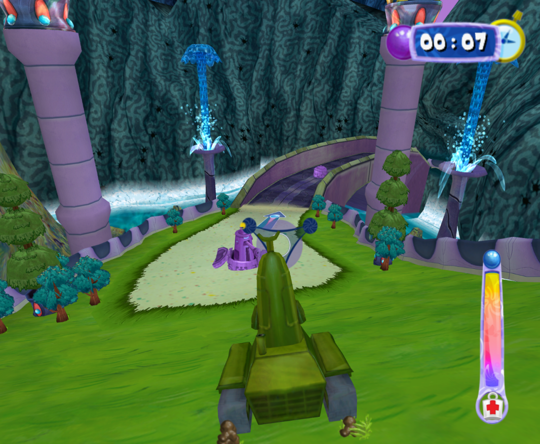 SpongeBob’s Atlantis SquarePantis for Nintendo Wii, gameplay for an action-adventure party video game with SpongeBob characters, mini-games, platforming challenges, and family-friendly cartoon gameplay